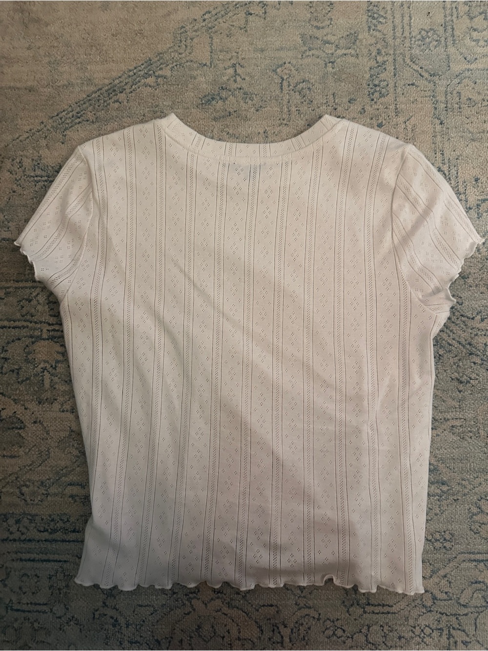 Splendid Cream Ribbed Short-Sleeve Tee - Picture 6 of 6